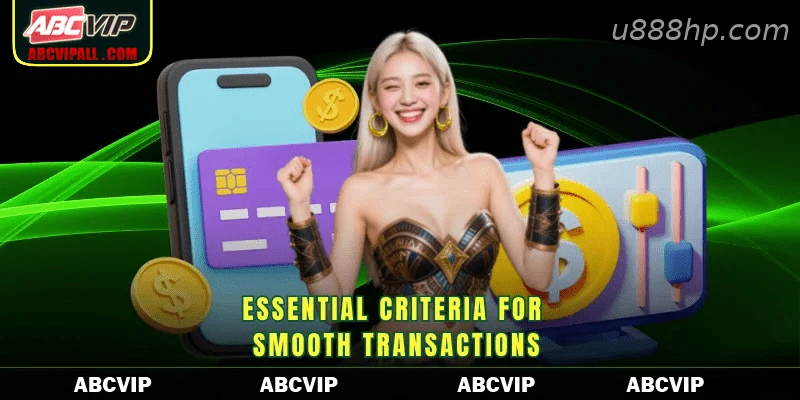 Essential criteria for smooth transactions